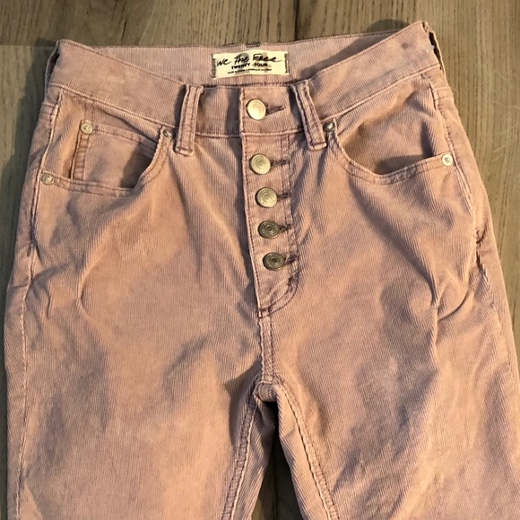 New Free People Purple Sun Chaser Cord Skinny Pant - Picture 8 of 10